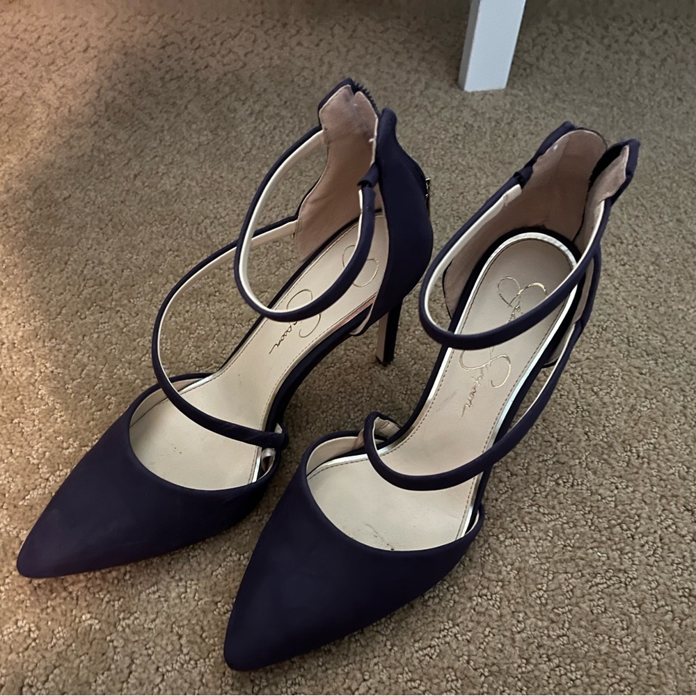 Dark Purple Stilettos with pointed tip